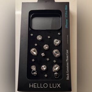 Black Gemstone Phone Case for iPhone 17 Pro Max